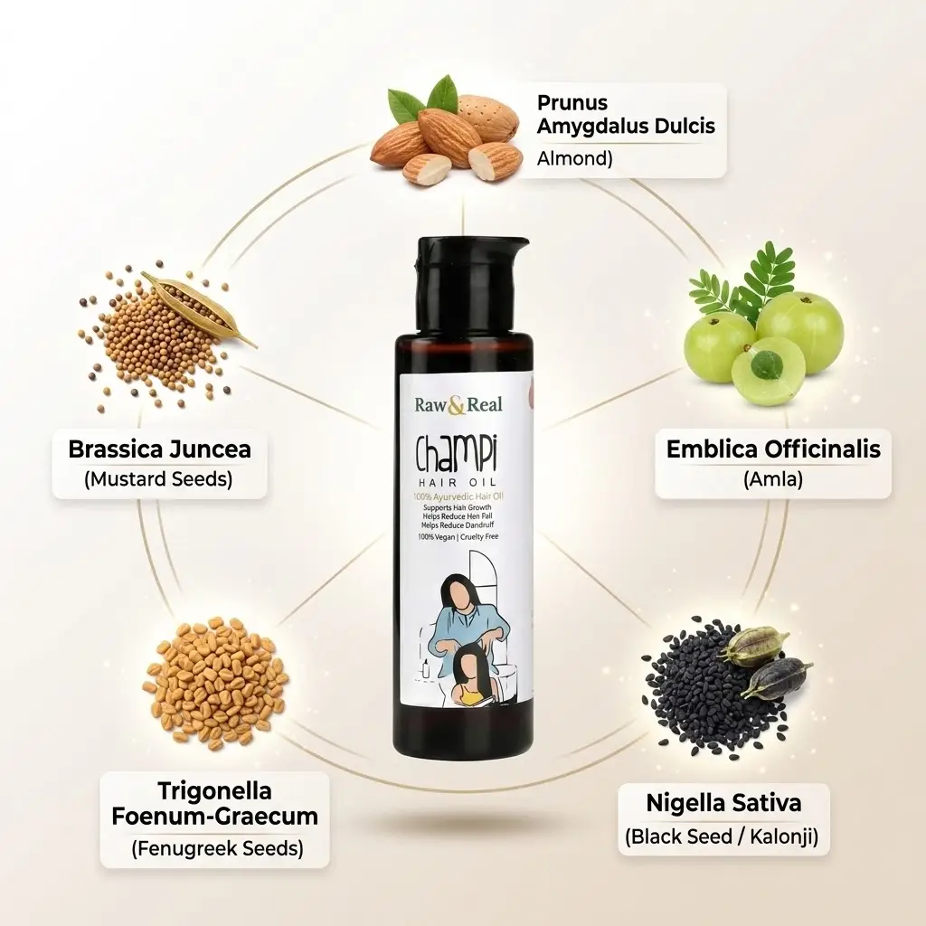 Champi Hair Oil | 100% Ayurvedic Hair Oil Combo Pack - Image 5